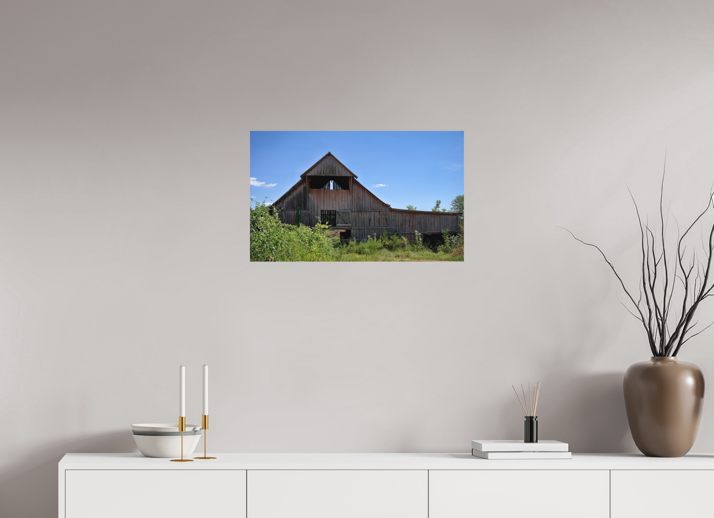 1920s barn with color
