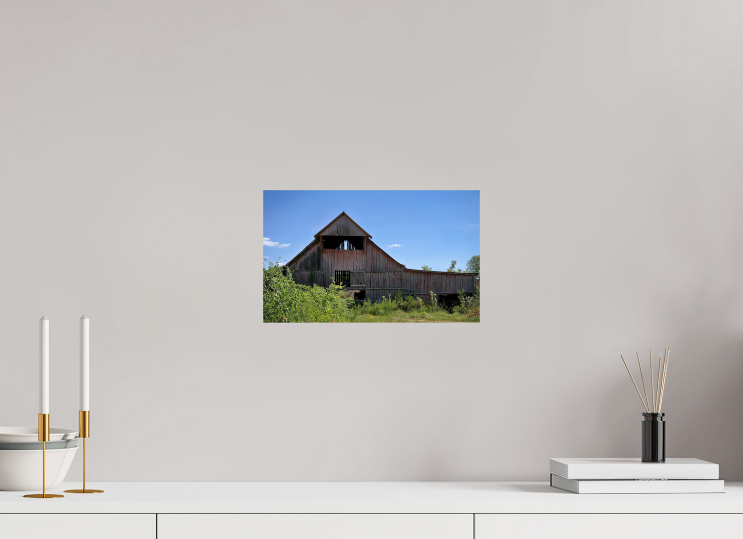 1920s barn with color