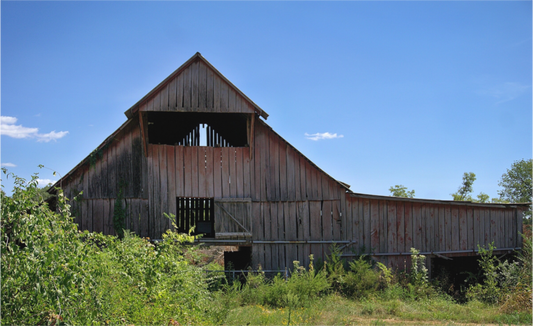 1920s barn with color