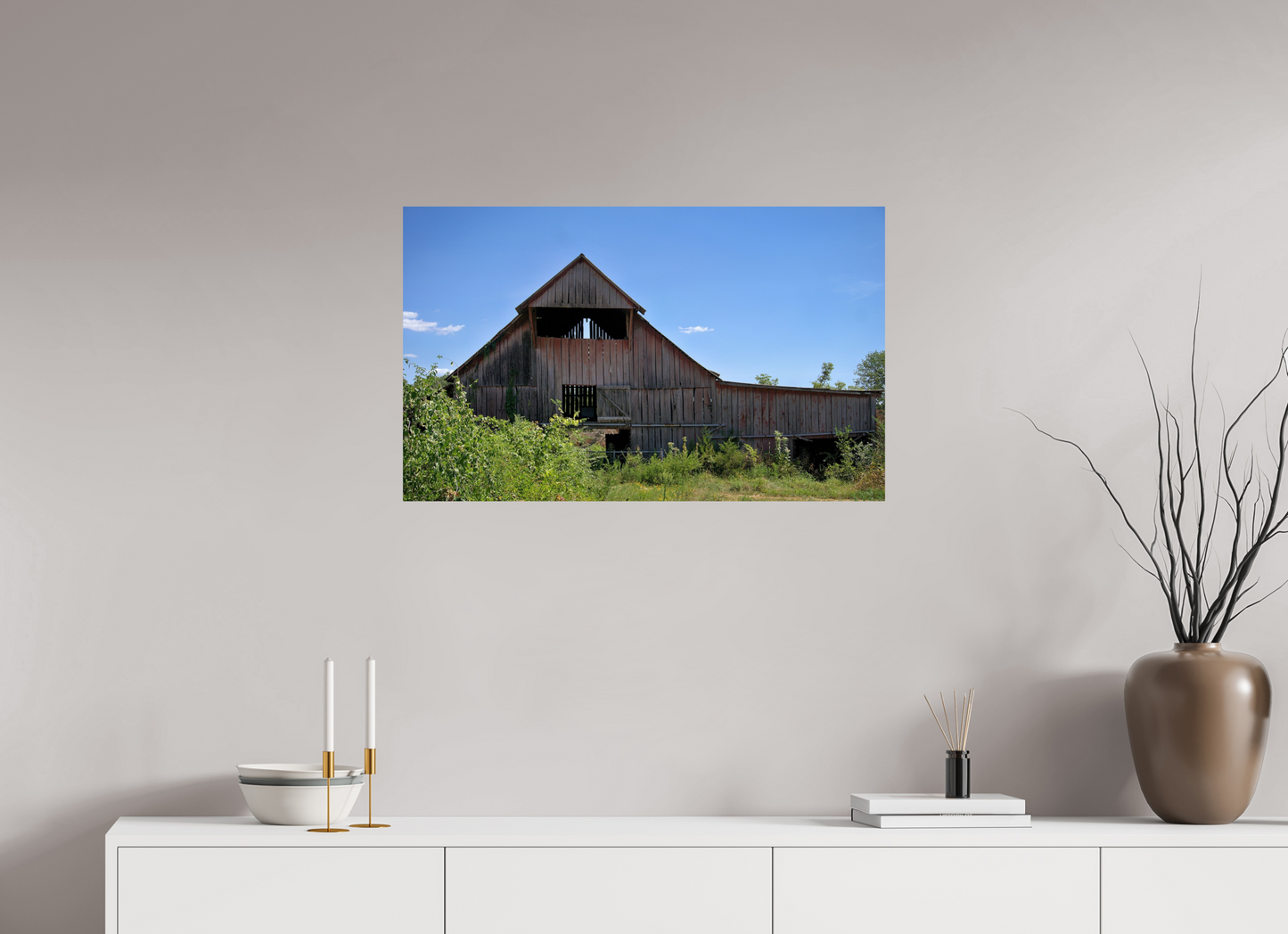 1920s barn with color