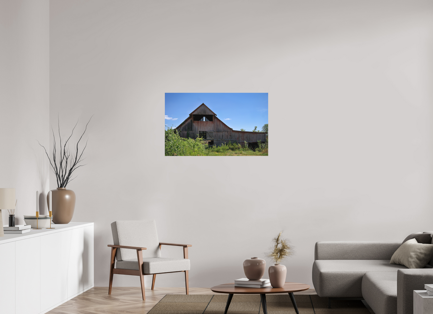 1920s barn with color